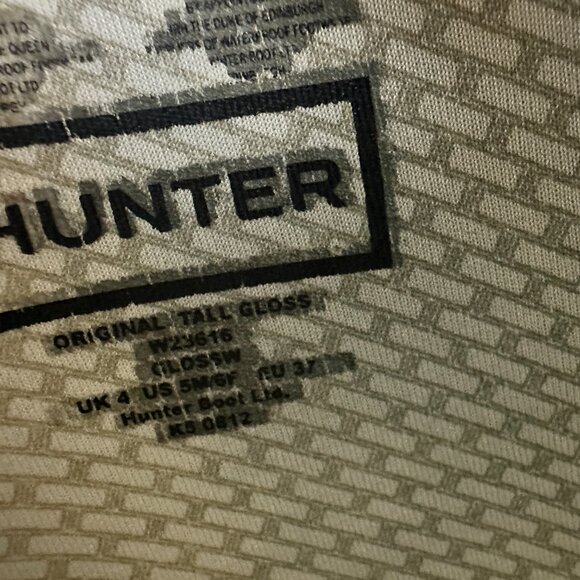 Hunter Women's Original Tall Rain Boots Black Rubber Size 6 - Picture 8 of 8